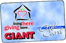 Living Here Giving Here. Giant Gift Card